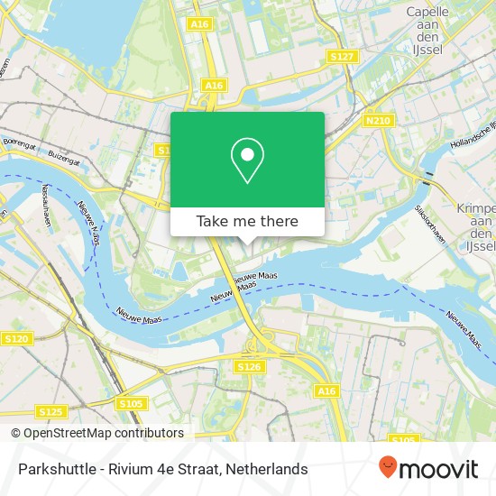 Parkshuttle - Rivium 4e Straat Karte