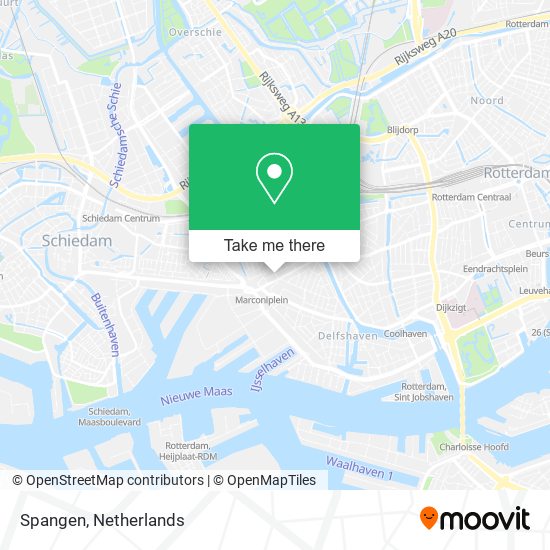 How to get to Spangen in Rotterdam by Bus, Metro or Train?