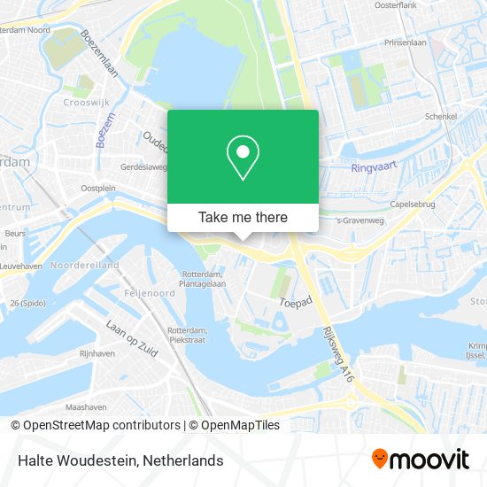 Halte Woudestein map