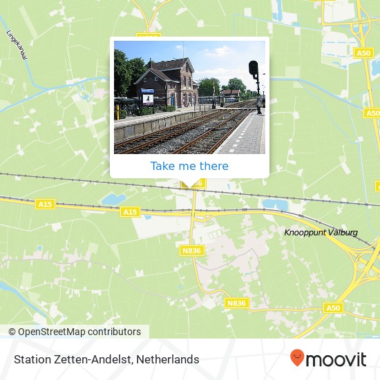 Station Zetten-Andelst map