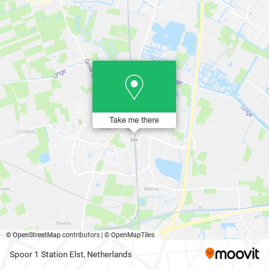 Spoor 1 Station Elst map