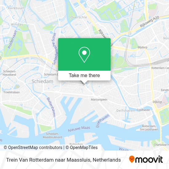 Trein Van Rotterdam naar Maassluis map
