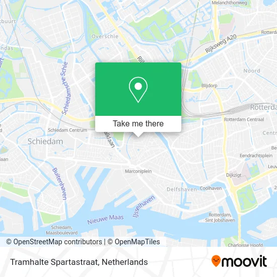 Tramhalte Spartastraat map