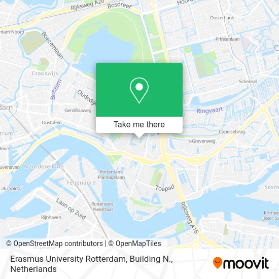 Erasmus University Rotterdam, Building N. map