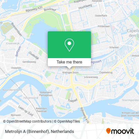 Metrolijn A (Binnenhof) map