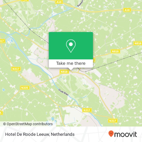 Hotel De Roode Leeuw map