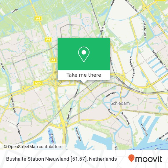 Bushalte Station Nieuwland [51,57] Karte