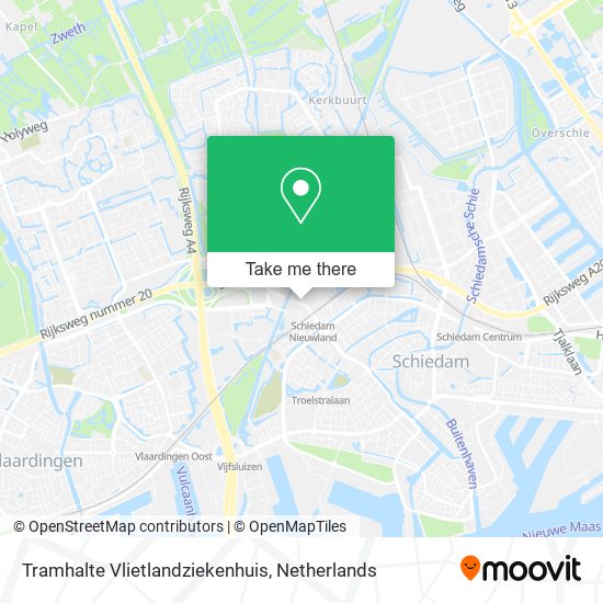 Tramhalte Vlietlandziekenhuis map
