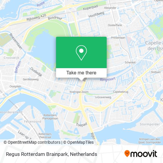 Regus Rotterdam Brainpark map