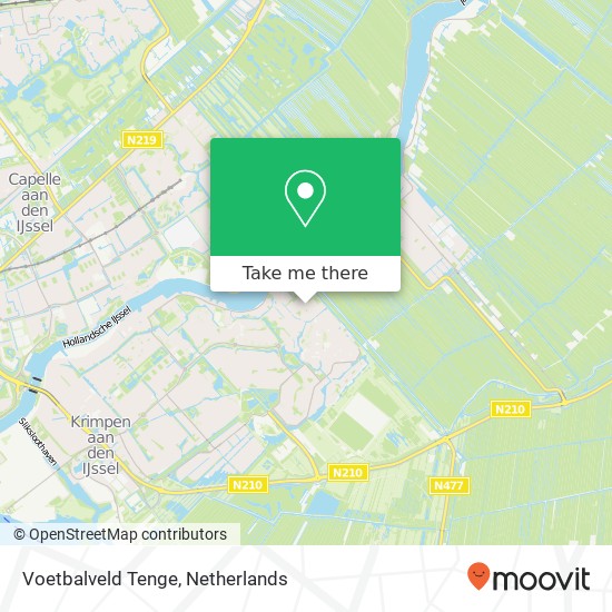 Voetbalveld Tenge map