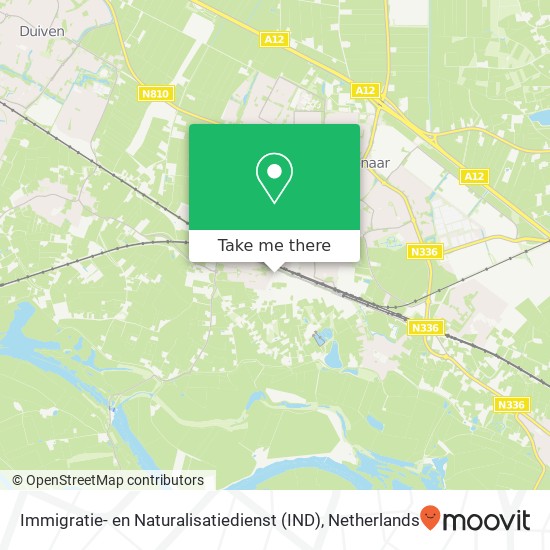 Immigratie- en Naturalisatiedienst (IND) map