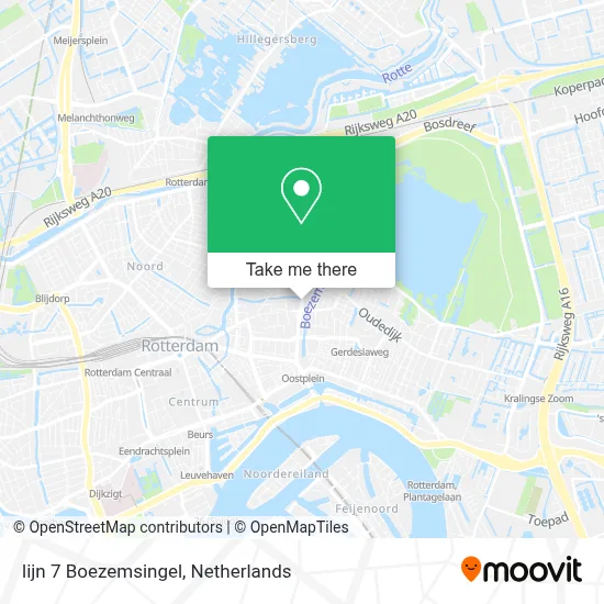 lijn 7 Boezemsingel map
