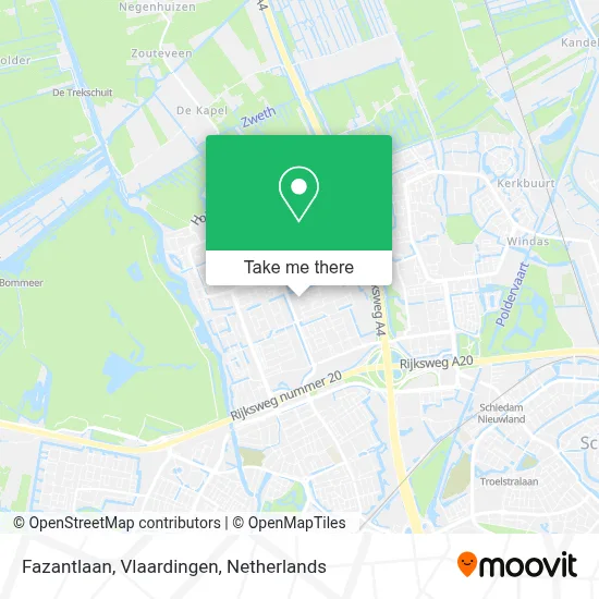 Fazantlaan, Vlaardingen map