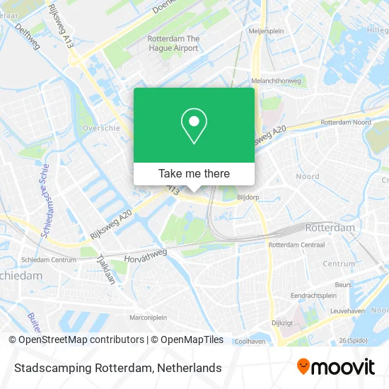 Stadscamping Rotterdam map