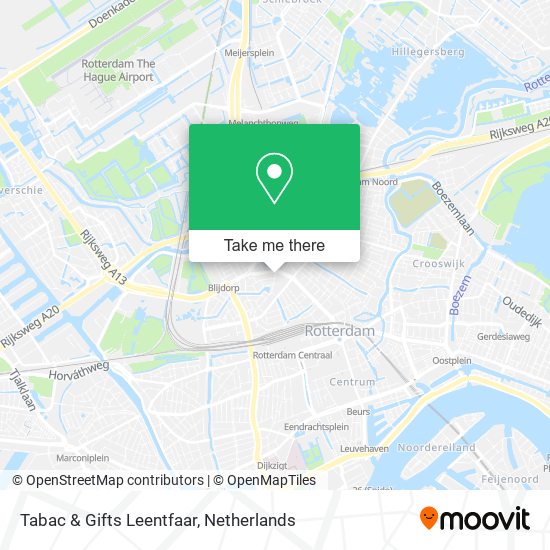 Tabac & Gifts Leentfaar map