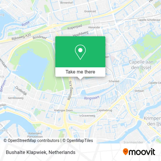 Bushalte Klapwiek map