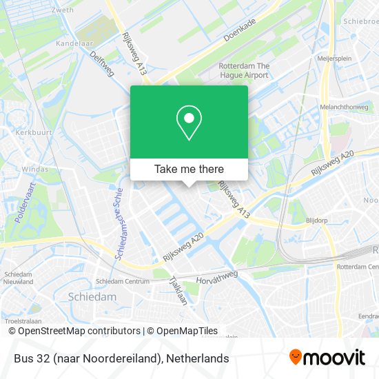 Bus 32 (naar Noordereiland) Karte