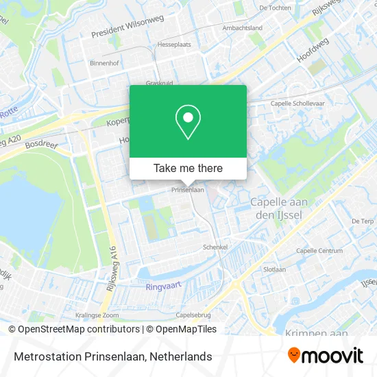 Metrostation Prinsenlaan map