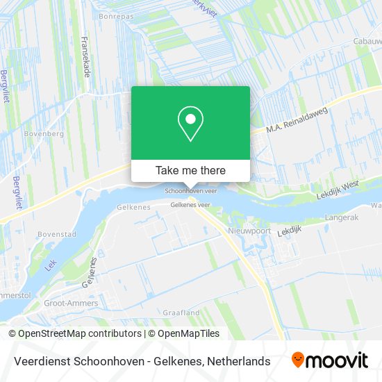 Veerdienst Schoonhoven - Gelkenes map