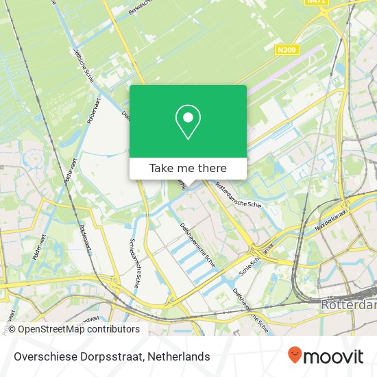 Overschiese Dorpsstraat map