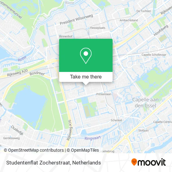 Studentenflat Zocherstraat map