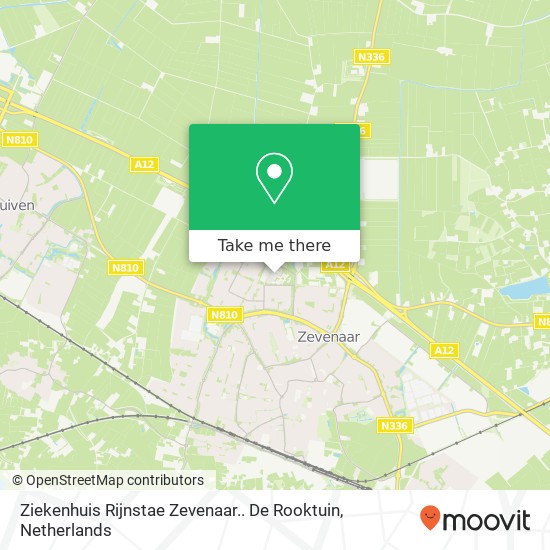 Ziekenhuis Rijnstae Zevenaar.. De Rooktuin Karte