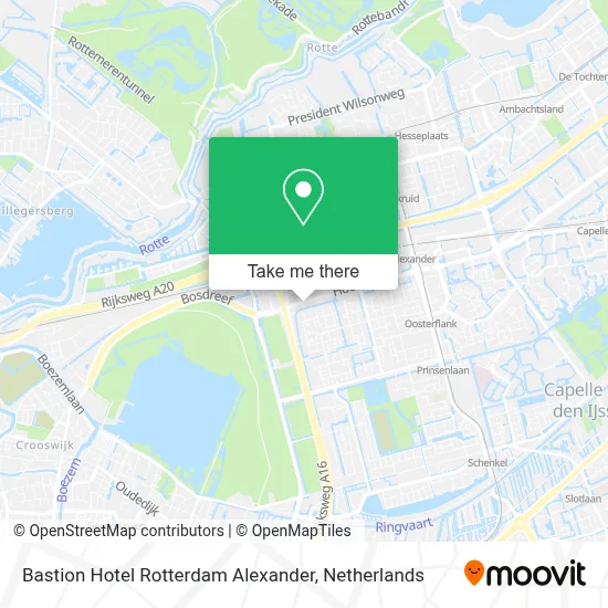 Bastion Hotel Rotterdam Alexander map