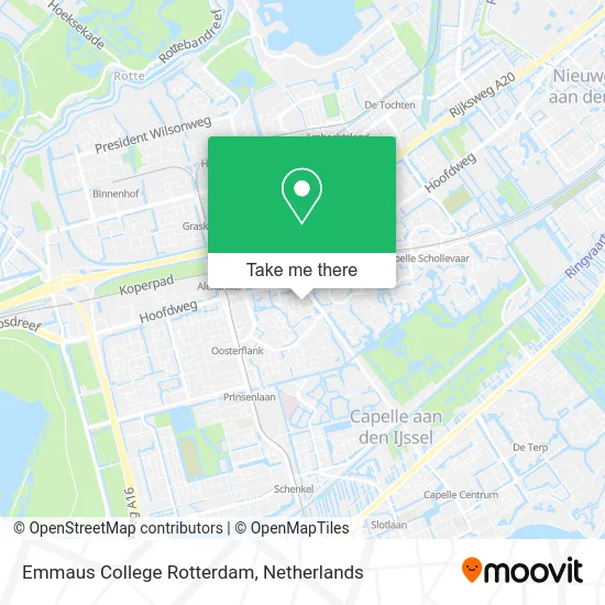 Emmaus College Rotterdam map