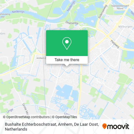 Bushalte Echterboschstraat, Arnhem, De Laar Oost map