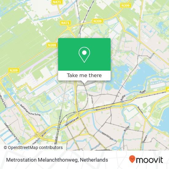 Metrostation Melanchthonweg map