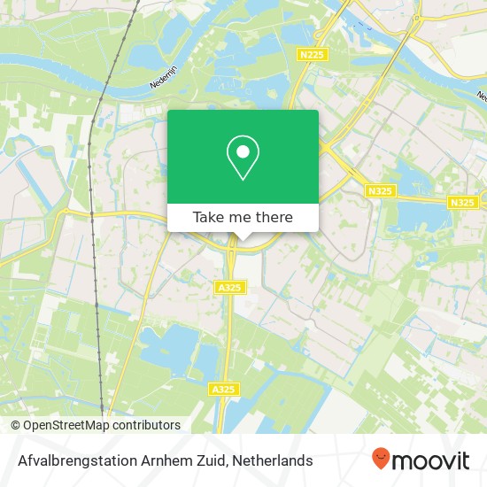 Afvalbrengstation Arnhem Zuid map