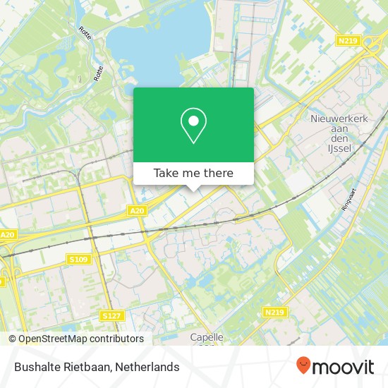 Bushalte Rietbaan map