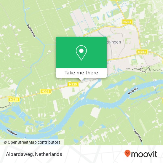 Albardaweg map