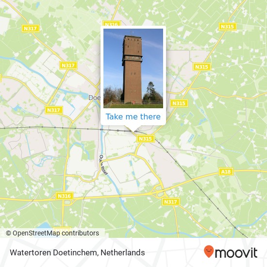 Watertoren Doetinchem map