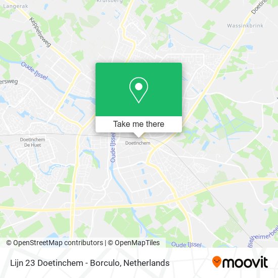 Lijn 23 Doetinchem - Borculo Karte