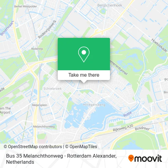 Bus 35 Melanchthonweg - Rotterdam Alexander map