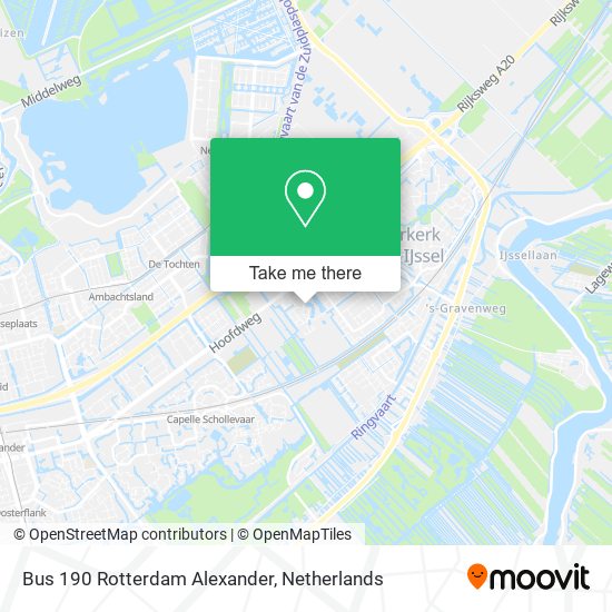Bus 190 Rotterdam Alexander map