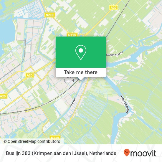 Buslijn 383 (Krimpen aan den IJssel) Karte