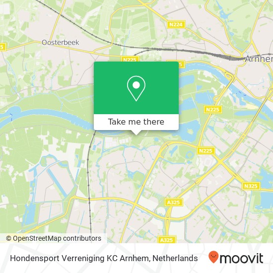 Hondensport Verreniging KC Arnhem map