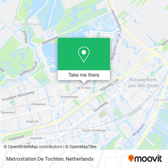 Metrostation De Tochten map