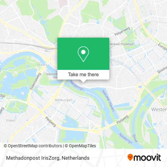 Methadonpost IrisZorg map