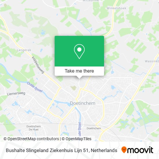 Bushalte Slingeland Ziekenhuis Lijn 51 map