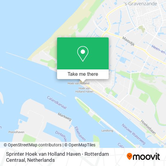 Sprinter Hoek van Holland Haven - Rotterdam Centraal map