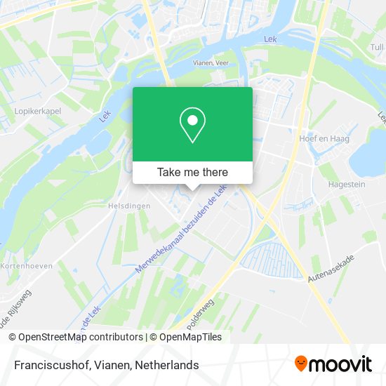 Franciscushof, Vianen map