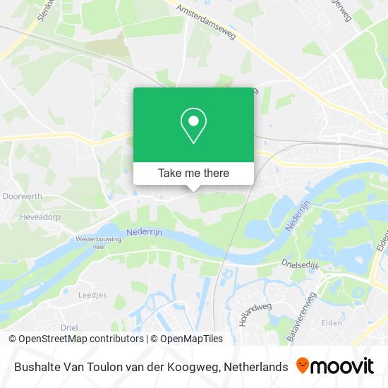 Bushalte Van Toulon van der Koogweg Karte