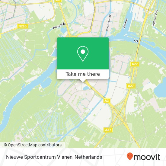 Nieuwe Sportcentrum Vianen map