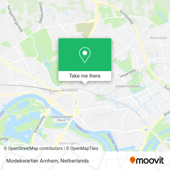 Modekwartier Arnhem map