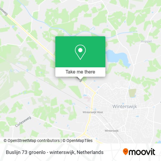Buslijn 73 groenlo - winterswijk map