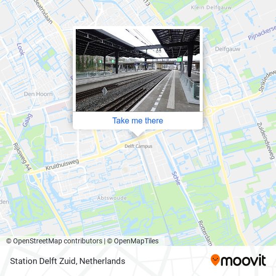 Station Delft Zuid Karte