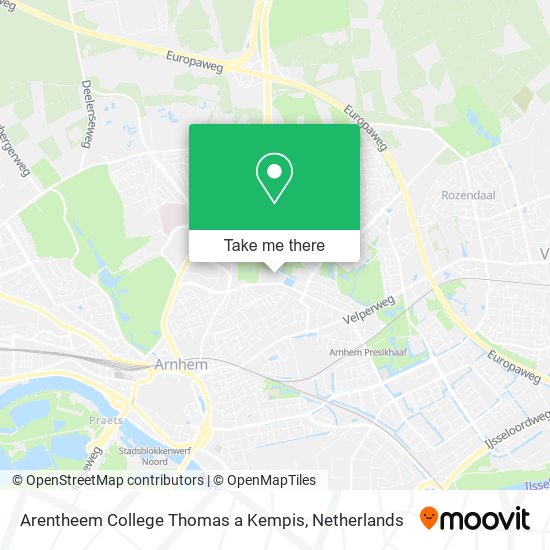 Arentheem College Thomas a Kempis map